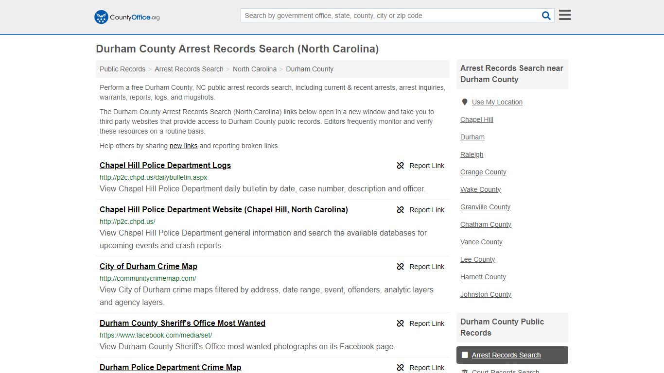 Arrest Records Search - Durham County, NC (Arrests & Mugshots)